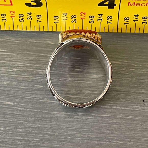 ⭐️ Coral Sterling Silver Ring - Picture 9 of 13